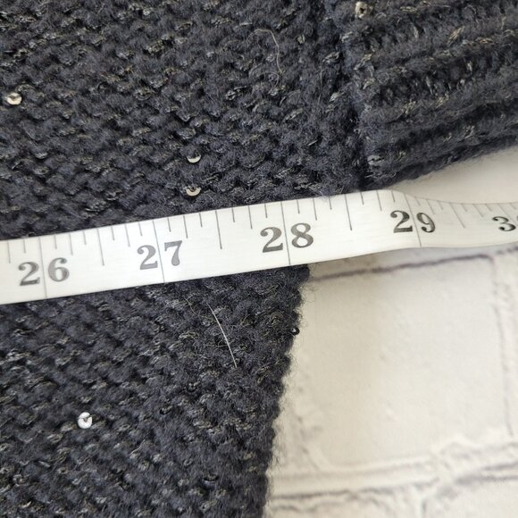 NWT Talbots Woman’s black buttoned cardigan sweater dolman elbow sleeve L Petite - Picture 5 of 10